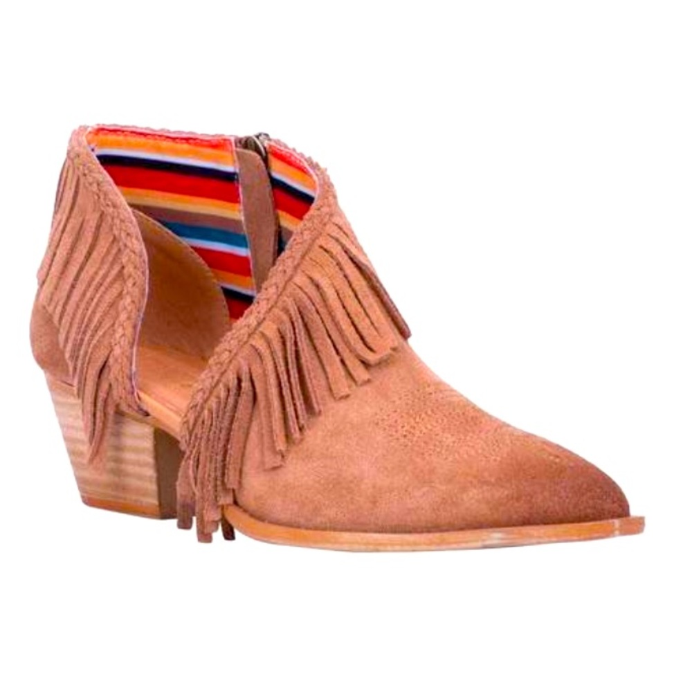 Dingo est.1969 Tan Suede fringe booties